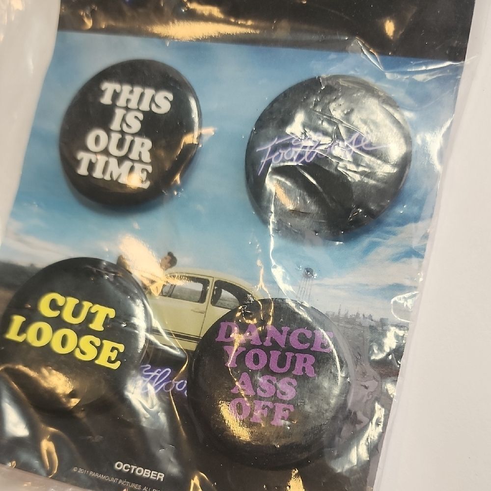 Footloose Button Pin Set - Picture 2 of 3